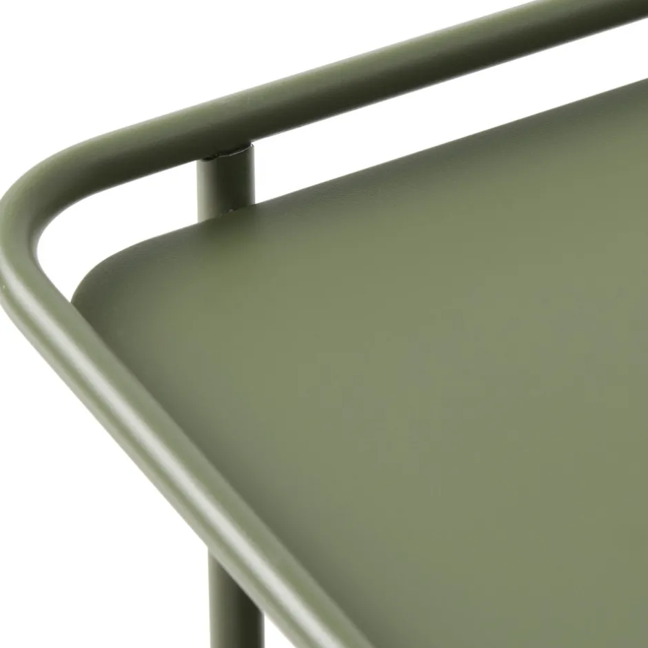 Discount Drawer SARANDA Table d'appoint carrée 2 plateaux en métal 45x45cm