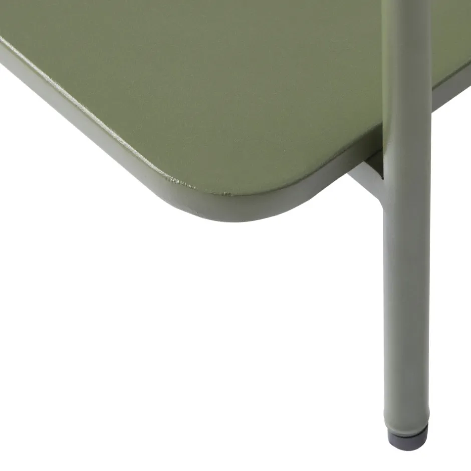 Discount Drawer SARANDA Table d'appoint carrée 2 plateaux en métal 45x45cm