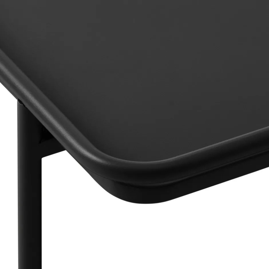 Discount Drawer SARANDA Table d'appoint carrée 2 plateaux en métal 45x45cm