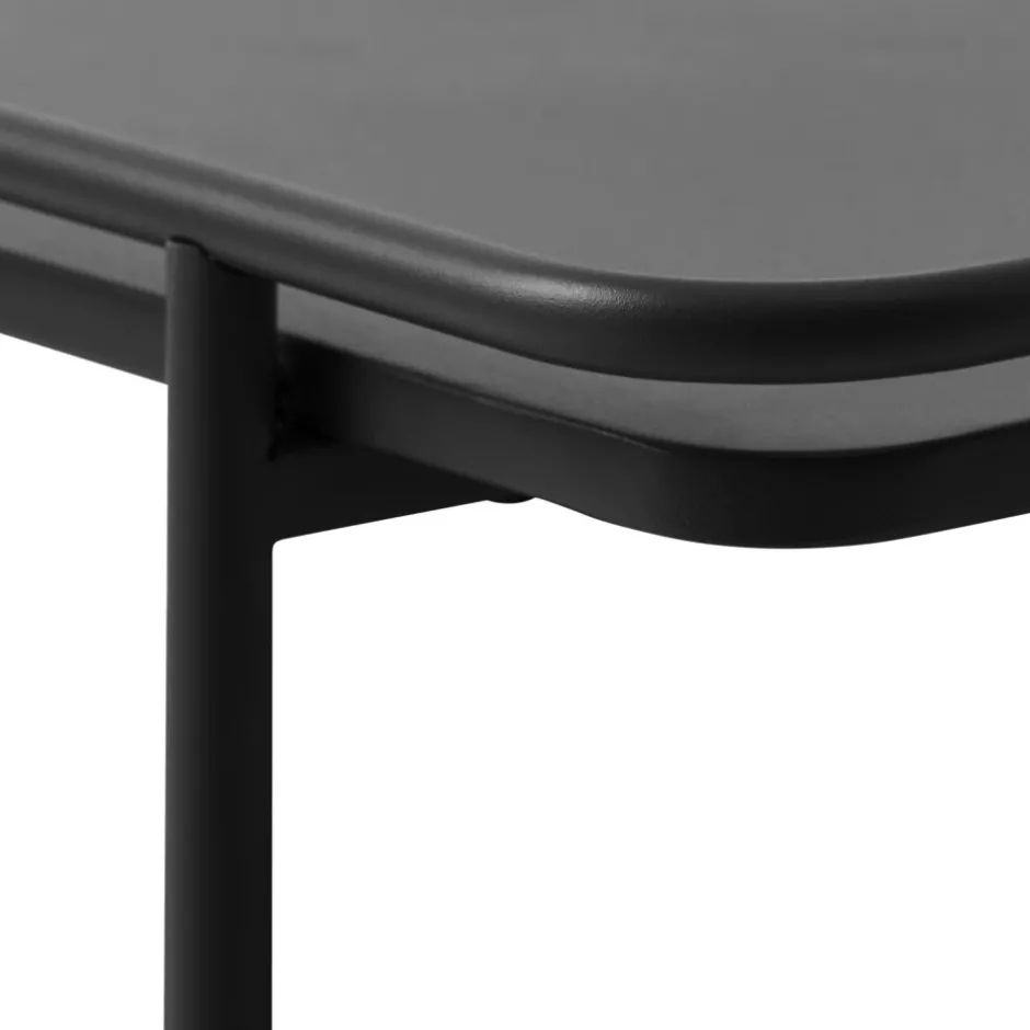 Discount Drawer SARANDA Table d'appoint carrée 2 plateaux en métal 45x45cm