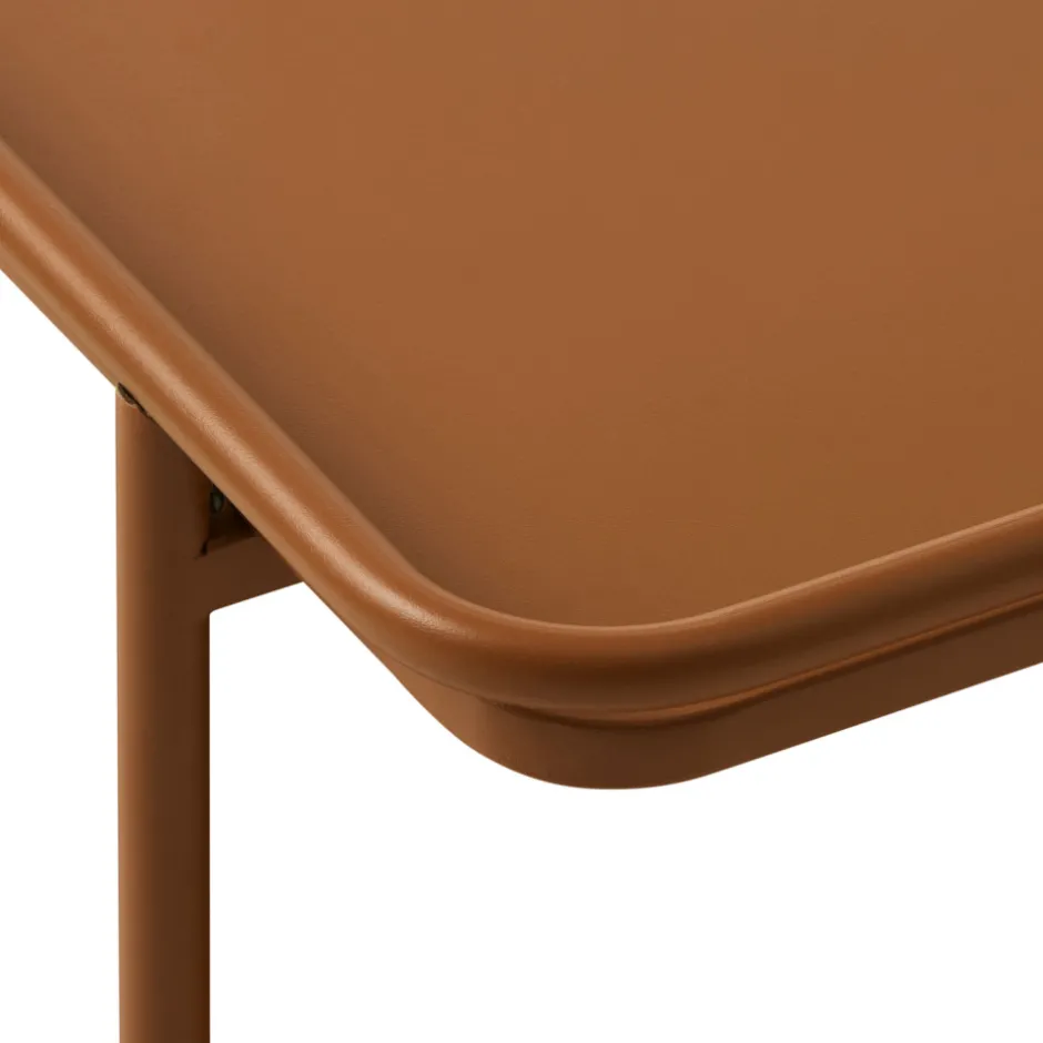Discount Drawer SARANDA Table d'appoint carrée 2 plateaux en métal 45x45cm