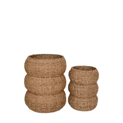 Discount House Nordic SARBAS Lot de 2 paniers en jonc de mer