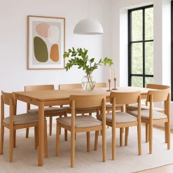 New Drawer SAVACOU Table à manger extensible 8 à 12 personnes en bois 200-300x100cm