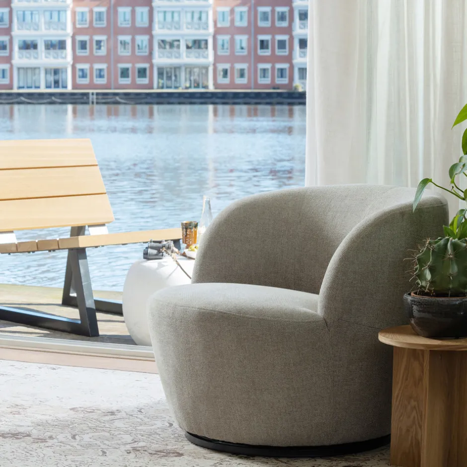 Best Woood SERRA Fauteuil pivotant design en tissu