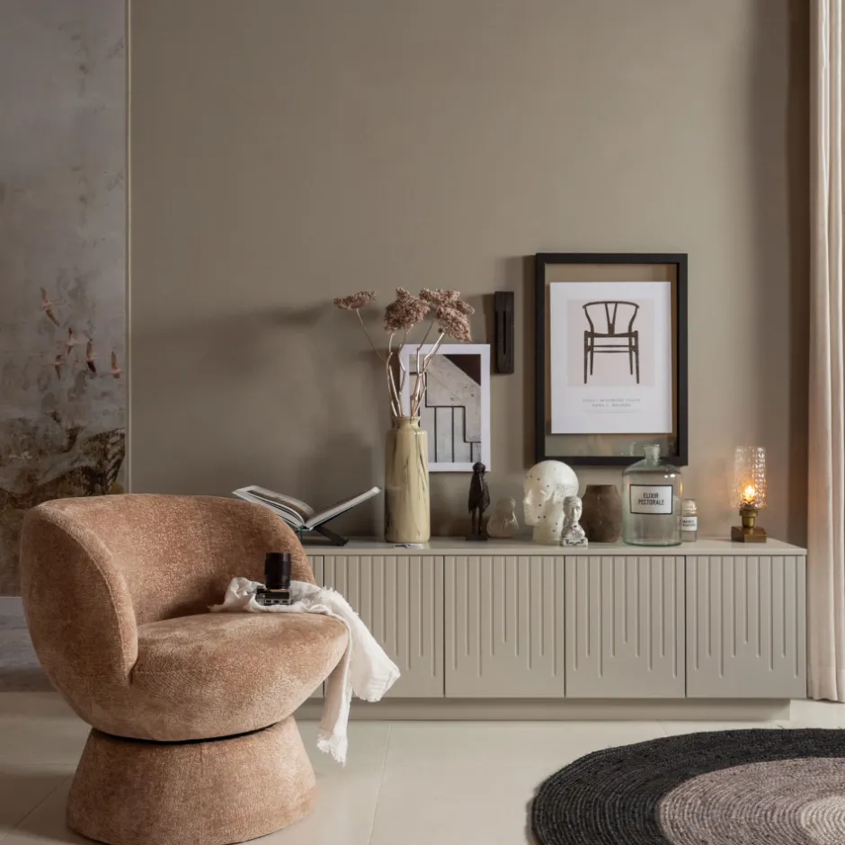Online Woood SHUFFLE Fauteuil pivotant en tissu