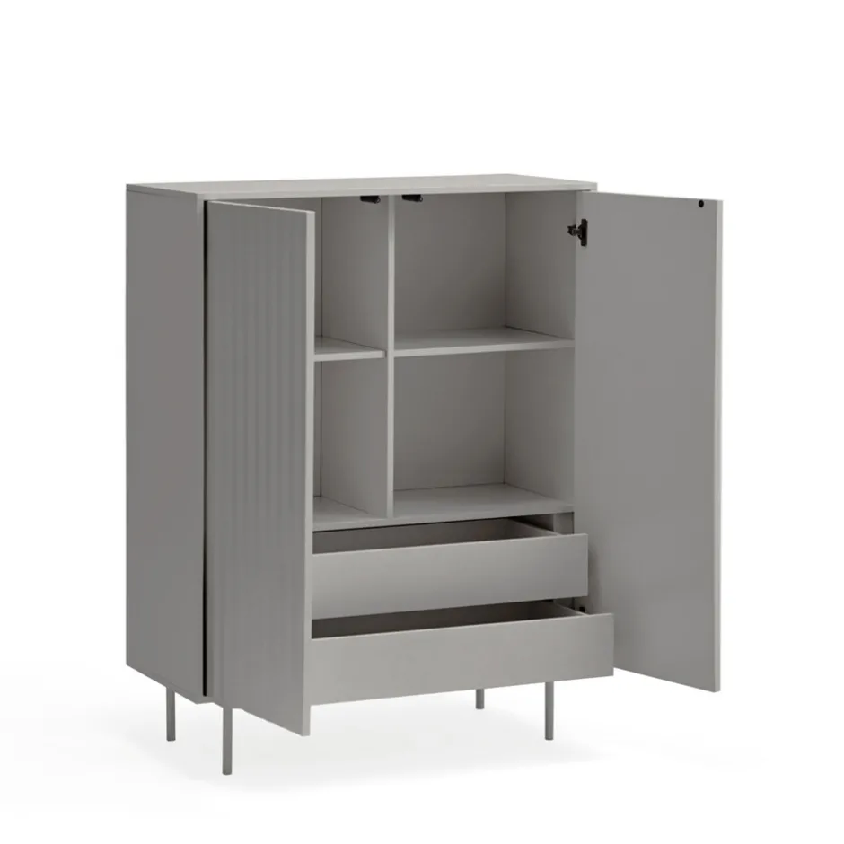 Hot Teulat SIERRA Buffet haut en bois 2 portes 2 tiroirs