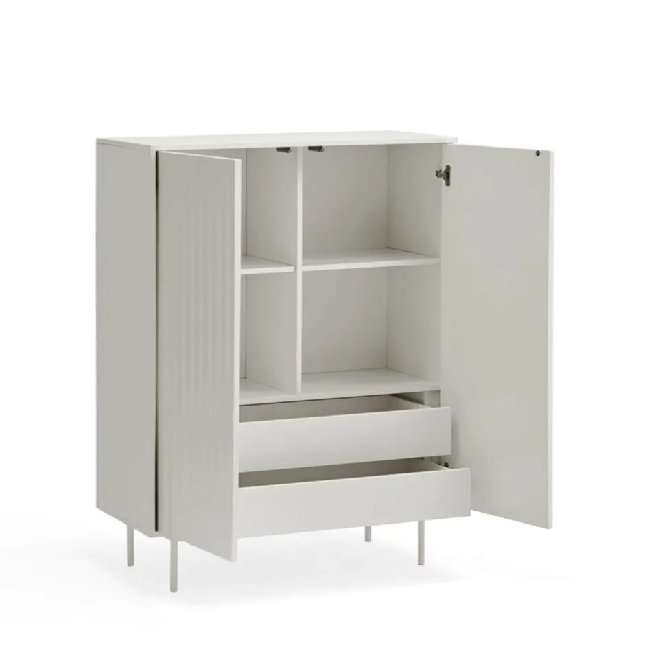 Hot Teulat SIERRA Buffet haut en bois 2 portes 2 tiroirs