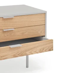 Best Teulat SIERRA Meuble TV 2 portes, 3 tiroirs en bois L180cm