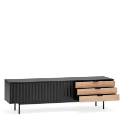 Best Teulat SIERRA Meuble TV 2 portes, 3 tiroirs en bois L180cm