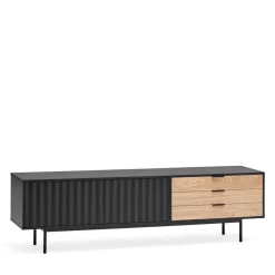 Best Teulat SIERRA Meuble TV 2 portes, 3 tiroirs en bois L180cm