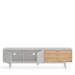 Best Teulat SIERRA Meuble TV 2 portes, 3 tiroirs en bois L180cm