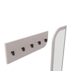 Hot No name SILVAR Meuble d'entrée 2 portes avec miroir et portant en bois et métal H172cm