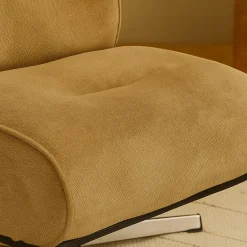 Discount Drawer SIMON Fauteuil pivotant en tissu chenille pied étoile