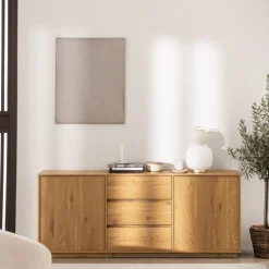 New Drawer SINCE Buffet 2 portes, 3 tiroirs en bois L180cm