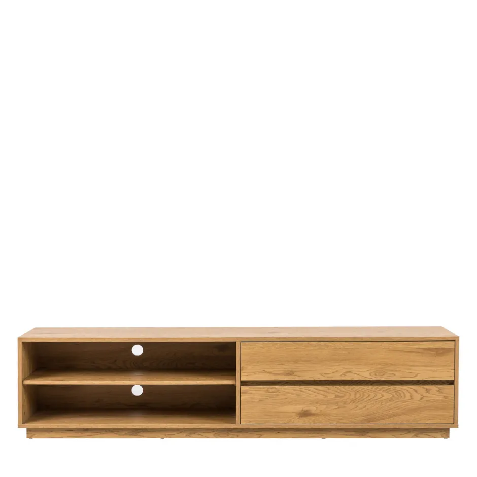 Clearance Drawer SINCE Meuble tv 2 tiroirs, 2 niches en bois L180cm