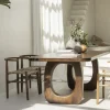 Online Drawer SINJAI Table à manger 8 personnes en bois massif