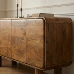 Online Drawer SIRA Buffet 4 portes en bois massif L160cm