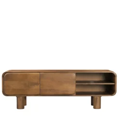 Online Drawer SIRA Meuble tv 2 portes en bois massif L140cm