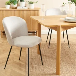 Outlet No name SITTO Lot de 2 chaises en tissu et métal