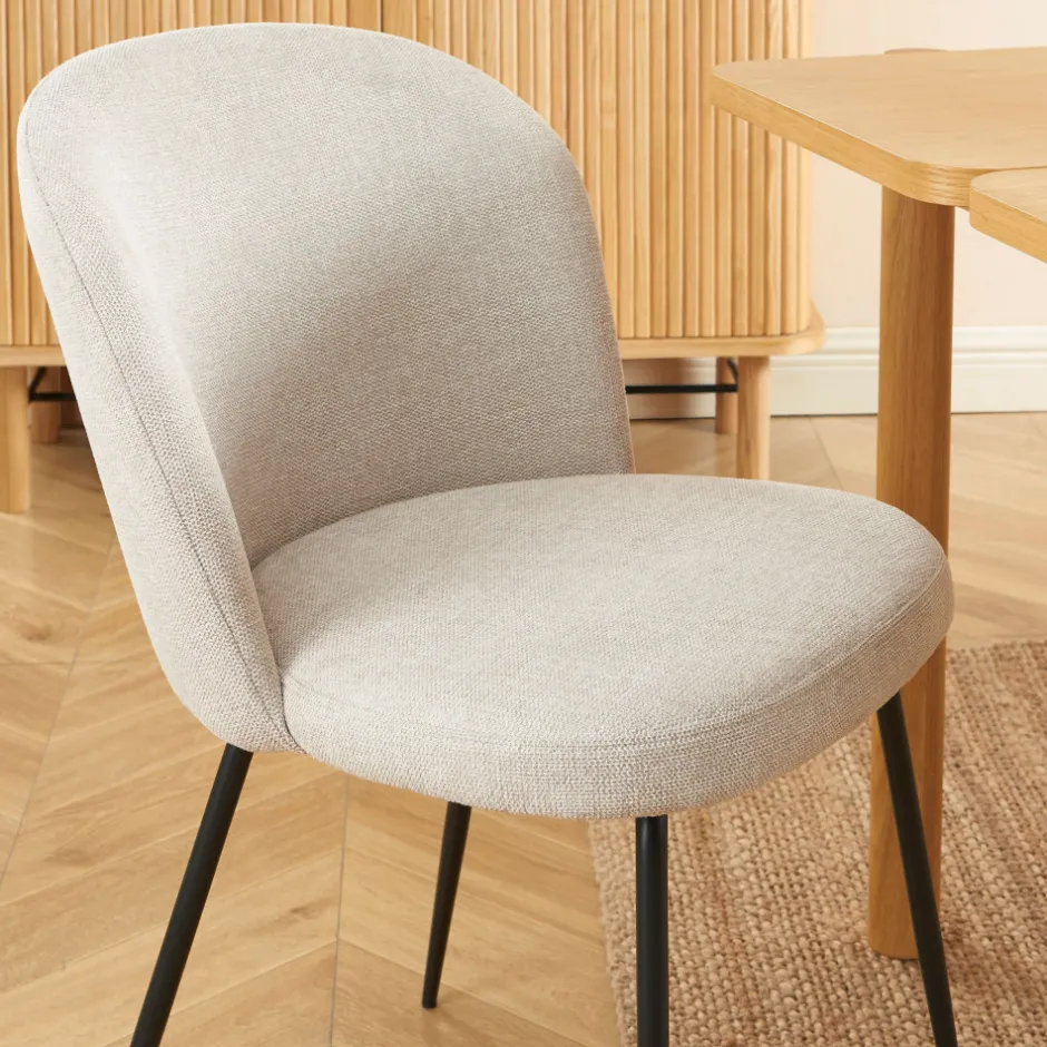 Outlet No name SITTO Lot de 2 chaises en tissu et métal