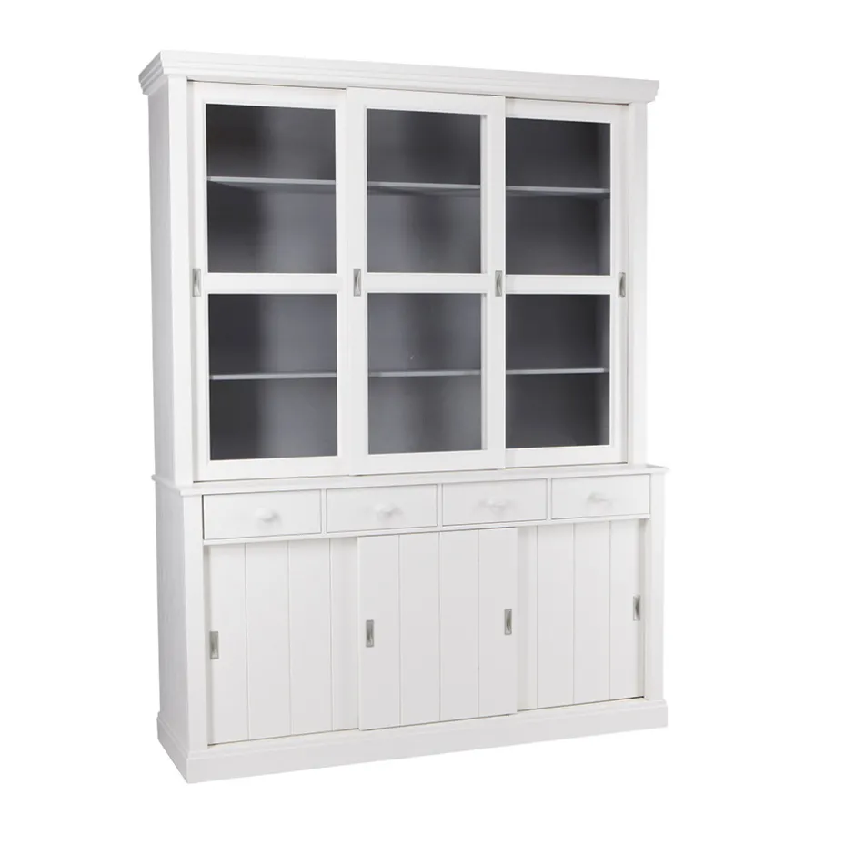 Discount Woood SJAAK Vaisselier en pin 6 portes 4 tiroirs