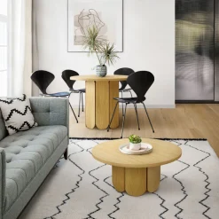 Discount Woodman SOFT Table à manger 4 personnes ronde en bois