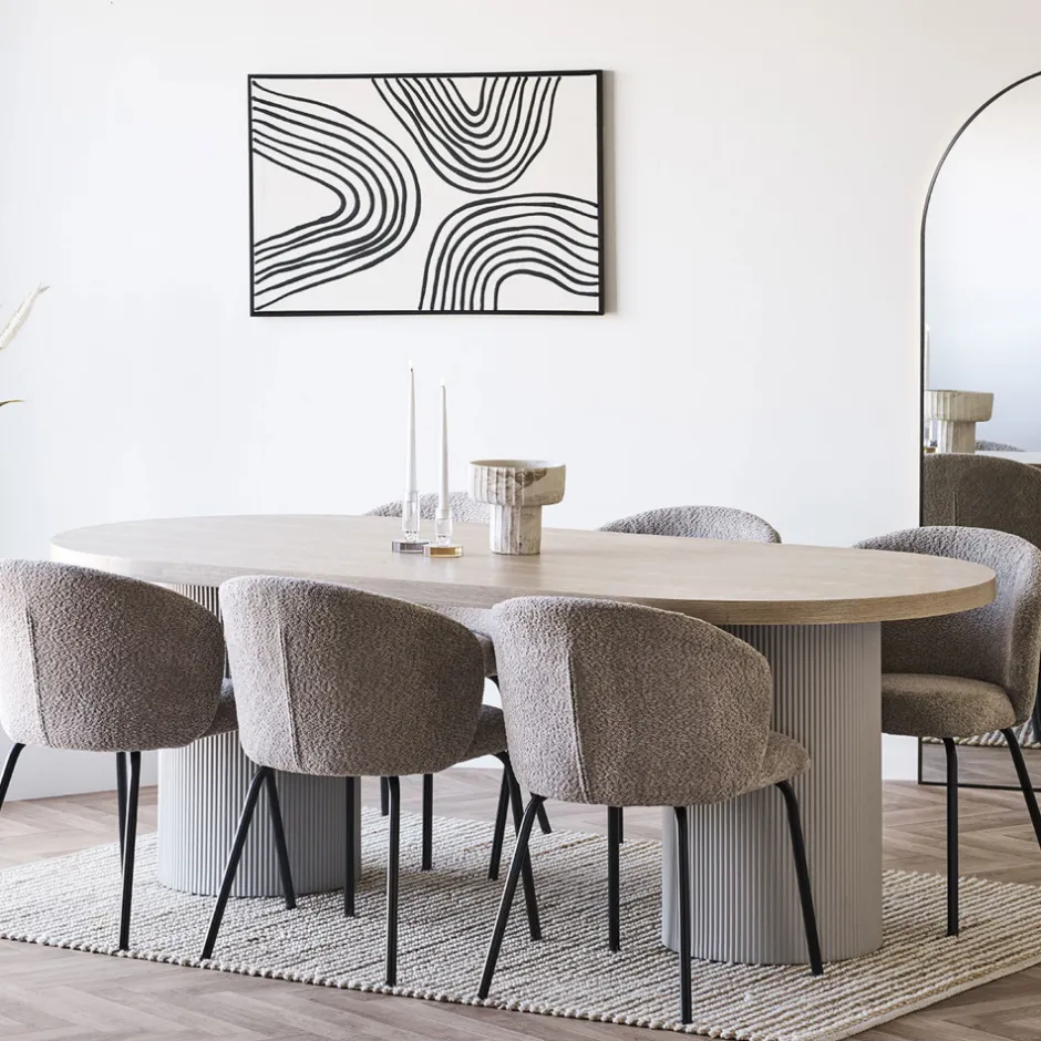 Sale House Nordic SOLVA Table à manger 10 personnes ovale en bois