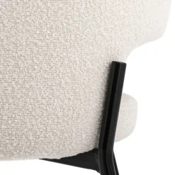 Online Drawer SOREN Lot de 2 chaises de bar en tissu bouclette et métal H65cm