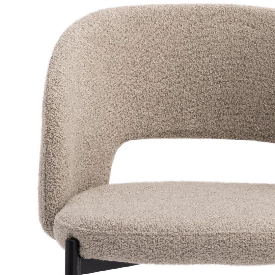 Best Drawer SOREN Lot de 2 chaises en tissu bouclette et métal