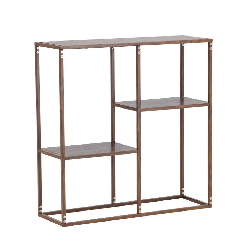 Sale Venture Home STAAL Étagère en bois effet noyer et métal H81cm