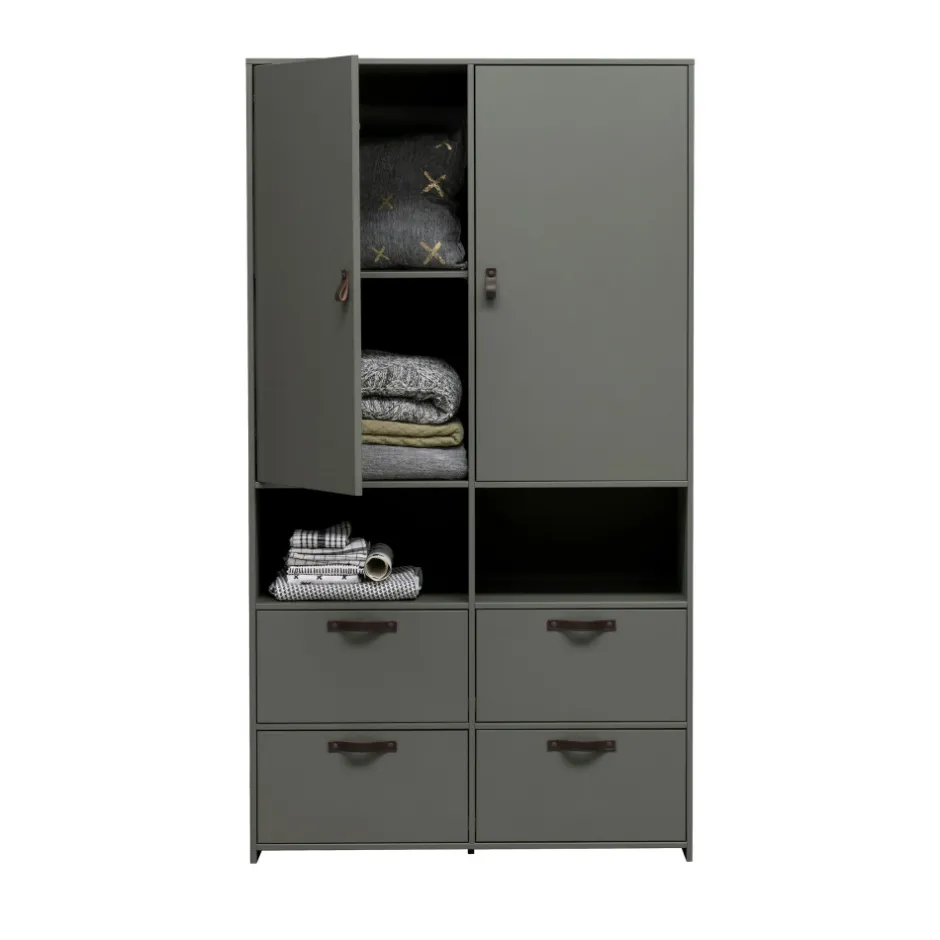 Best Vtwonen STAGE Armoire 2 portes 4 tiroirs en bois