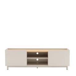 Outlet Drawer STANLEY Meuble TV 2 portes en bois et métal L160cm