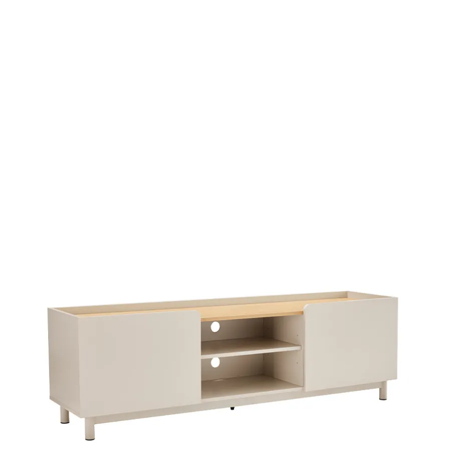 Outlet Drawer STANLEY Meuble TV 2 portes en bois et métal L160cm