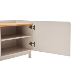 Outlet Drawer STANLEY Meuble TV 2 portes en bois et métal L160cm