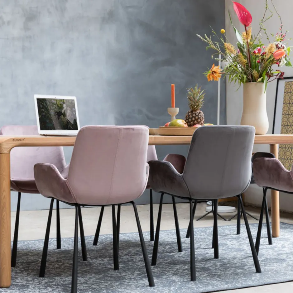 Sale Zuiver STORM Table à manger 8 personnes aux bords arrondis en bois