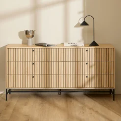 Discount Drawer STORO Commode 6 tiroirs en bois L157.9cm