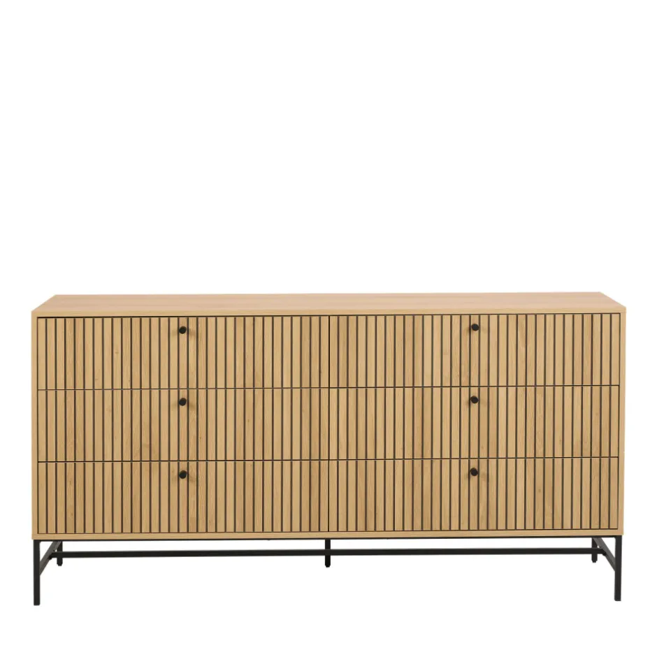 Discount Drawer STORO Commode 6 tiroirs en bois L157.9cm