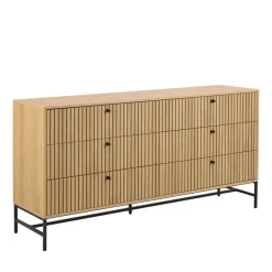 Discount Drawer STORO Commode 6 tiroirs en bois L157.9cm