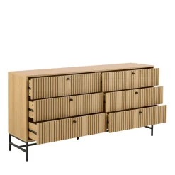 Discount Drawer STORO Commode 6 tiroirs en bois L157.9cm