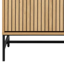 Discount Drawer STORO Meuble à chaussures 4 portes en bois et métal L98,7cm
