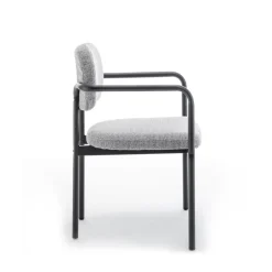 Clearance Drawer STUART Lot de 2 fauteuils de table en tissu bouclette et métal