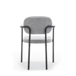 Clearance Drawer STUART Lot de 2 fauteuils de table en tissu bouclette et métal