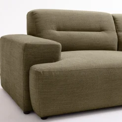 Clearance Drawer STUNE Canapé droit 4 places en tissu à accoudoirs larges