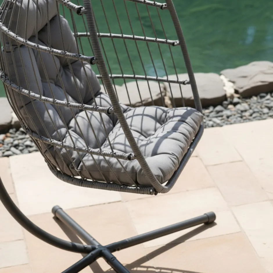 Sale Drawer SULLY Fauteuil œuf suspendu de jardin en corde et acier traité