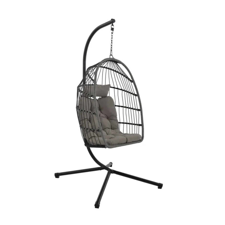Sale Drawer SULLY Fauteuil œuf suspendu de jardin en corde et acier traité