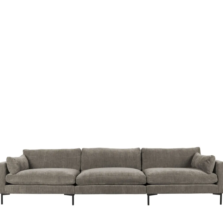 Best Zuiver SUMMER Canapé droit 5 places en tissu et pieds en métal