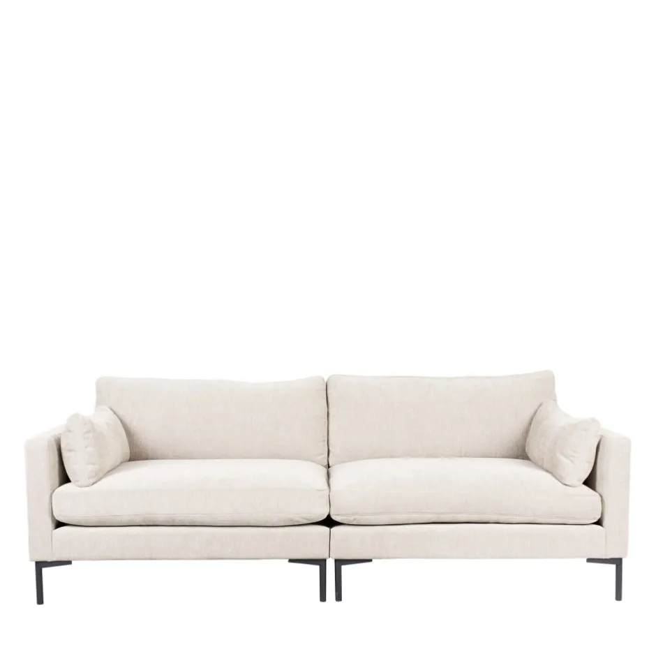 New Zuiver SUMMER Canapé droit 3 places en tissu et pieds en métal