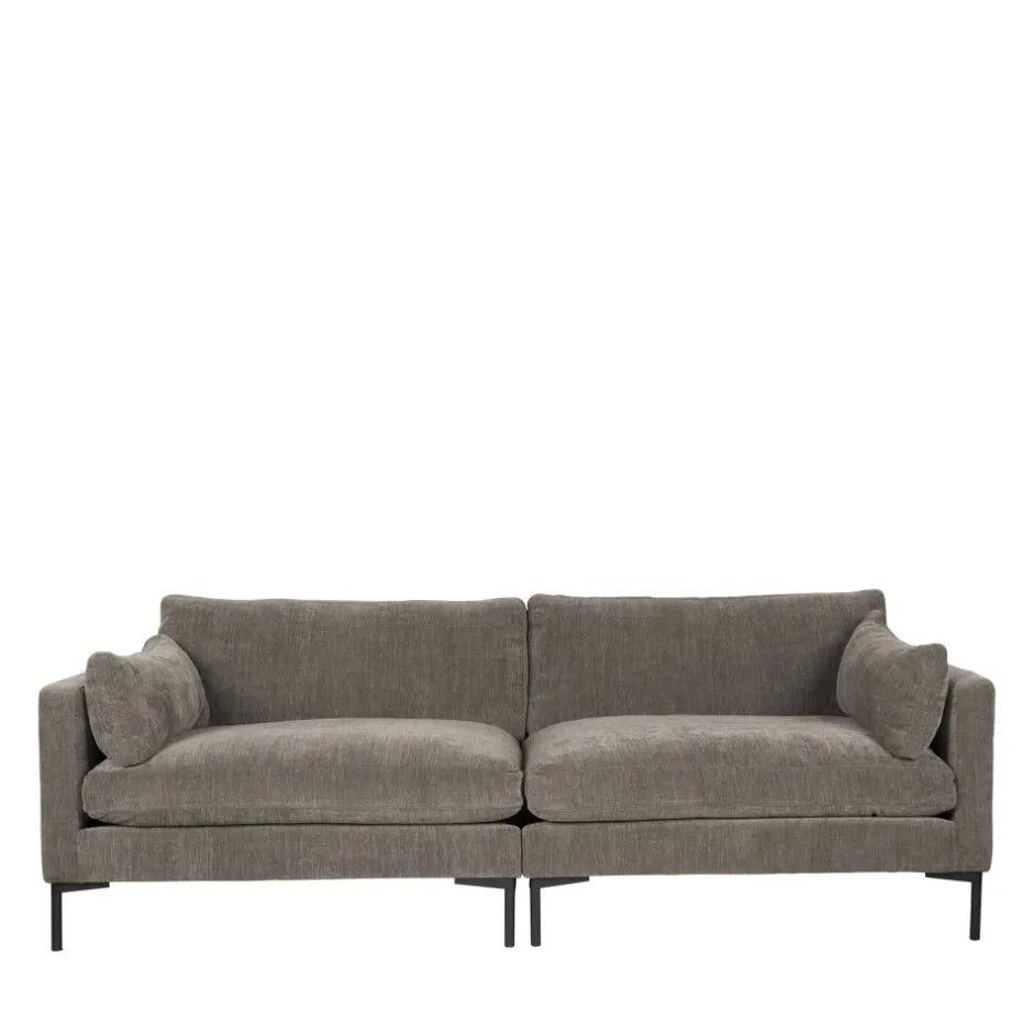 New Zuiver SUMMER Canapé droit 3 places en tissu et pieds en métal