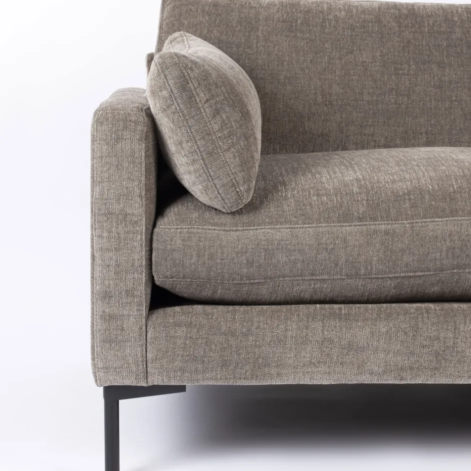 New Zuiver SUMMER Canapé droit 3 places en tissu et pieds en métal