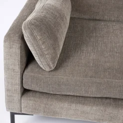 New Zuiver SUMMER Canapé droit 3 places en tissu et pieds en métal
